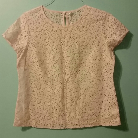 Pink lace top