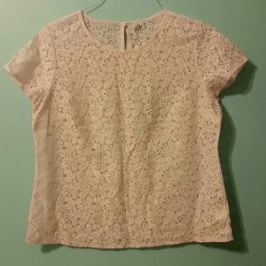 Pink lace top