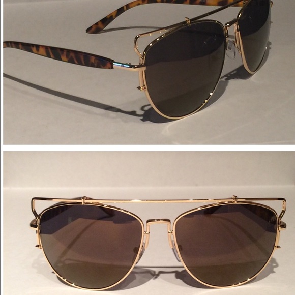 Gold & cheetah sunglasses