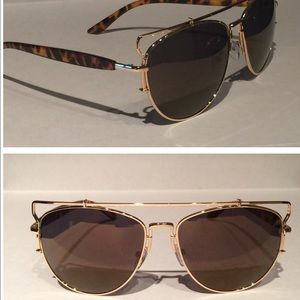 Gold & cheetah sunglasses