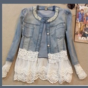 Denim Lace Jacket