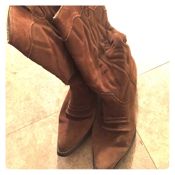 Roxy brown cow suede boots - Picture 1 of 3
