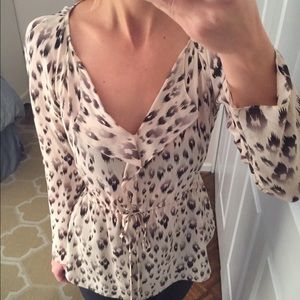 Rebecca Taylor 100% Silk Leopard Blouse 🙋🏼