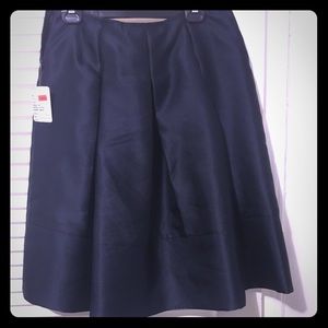 Elegant navy pleat skirt