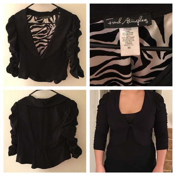 Black cropped blazer