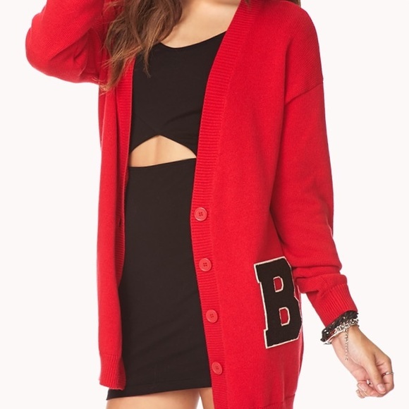Forever 21 Oversize Letter Cardigan