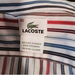 🌟Men's Colorful LACOSTE Striped Button Up