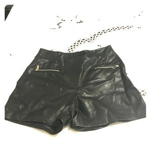 Zara faux leather shorts