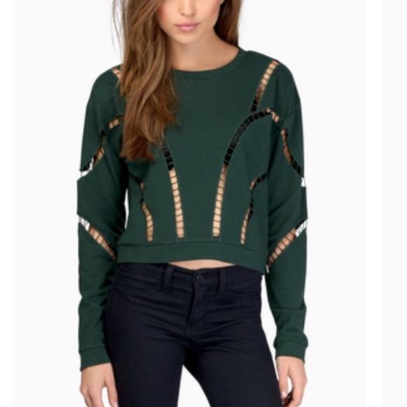 Tobi hunter green cut out top