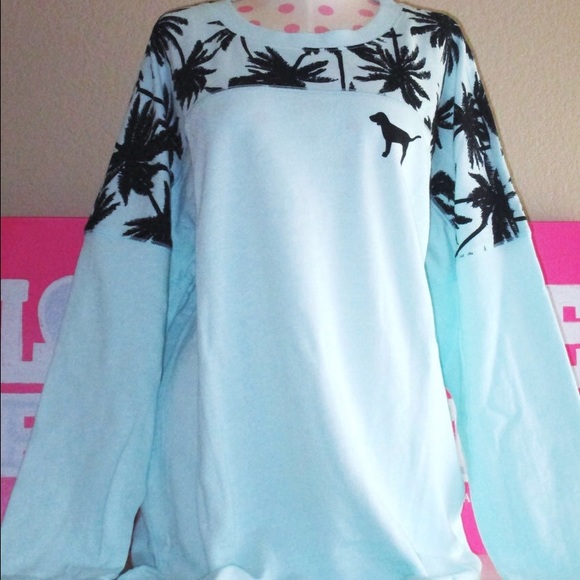 Victoria's Secret Palm tree crew neck