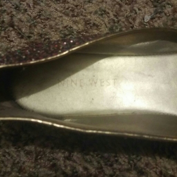 Nine west sequin glittery flats - Picture 2 of 3