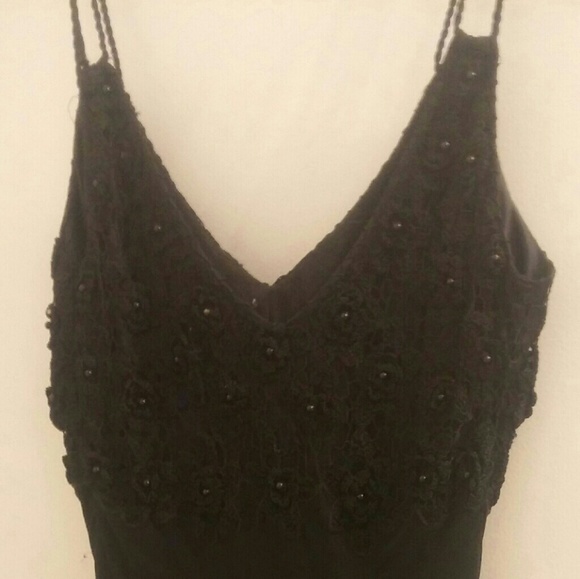 Black mid length dress