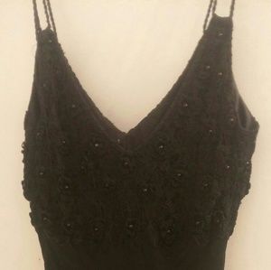 Black mid length dress