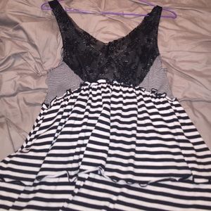 Lace & striped tank top!