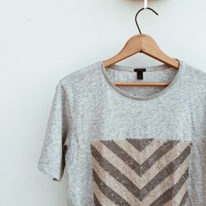 J. Crew Sequin Detail T-Shirt