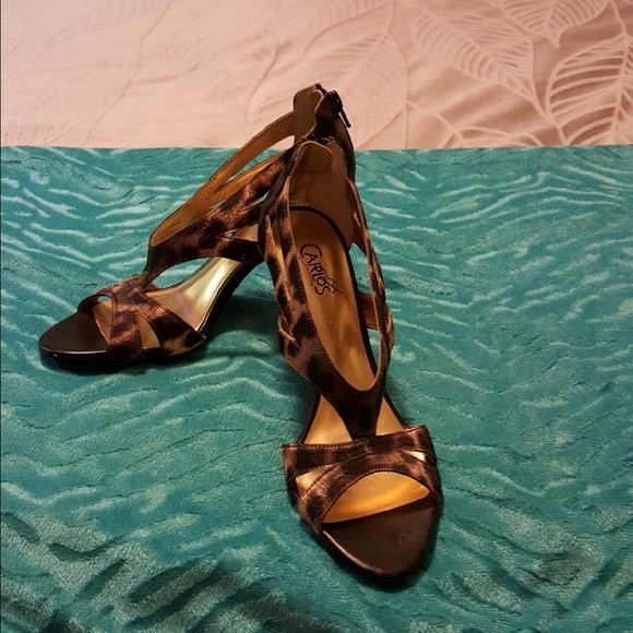 Carlos Santana leopard print 31/2 inch heels - Picture 1 of 4