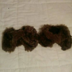 Brown fur boot tops
