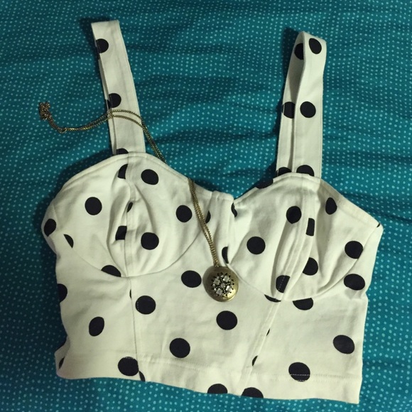 Polka dot crop top! Size 6