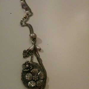 Silver locket necklace