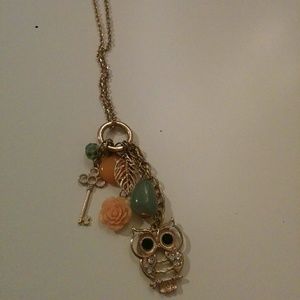 Owl charm necklace