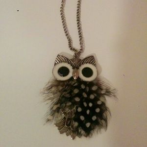 Owl feather necklace