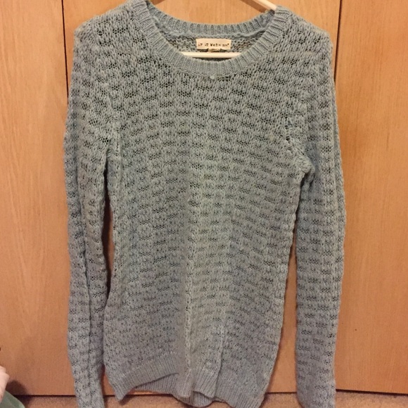 Long blue comfy soft sweater