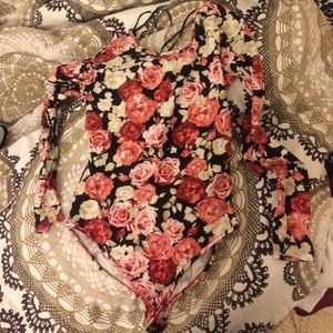 Brand new floral bodysuit