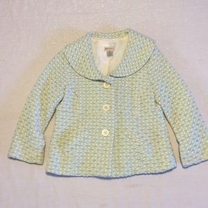 Mint and white Elevenses coat
