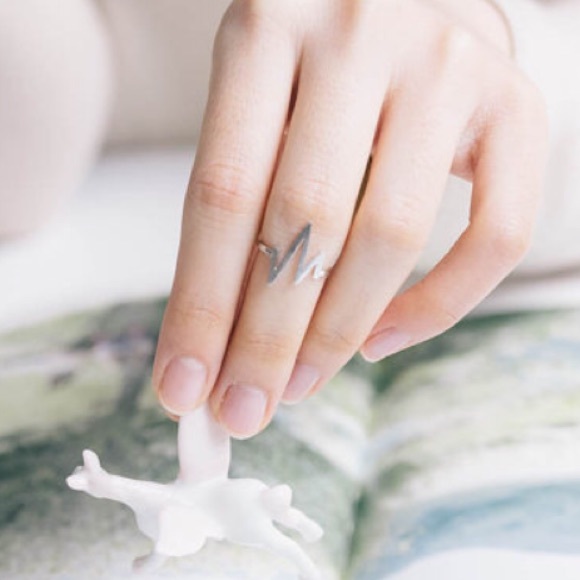 Boutique Jewelry - NEW Silver plated graph ring