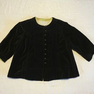 Elevenses black velvet jacket