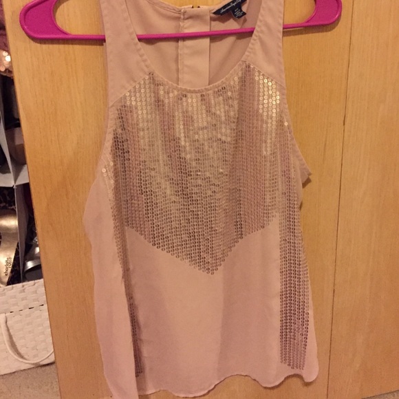 Blush sequin top