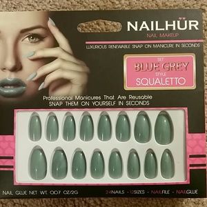 Nailhur blue grey squaletto set
