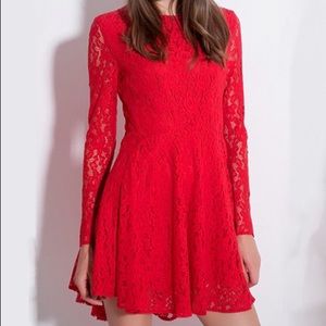 Long sleeve laced dress