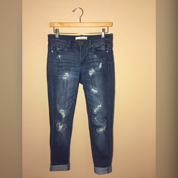 Distressed jeans
