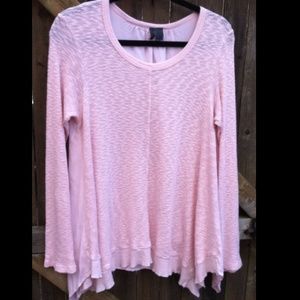 Anthropolgie Pink Slub Knit Top