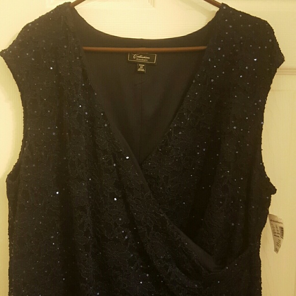 Dark, navy blue dress