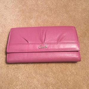 COACH leather wallet and matching checkbook cover.