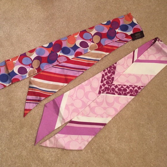 COACH 100% silk scarf