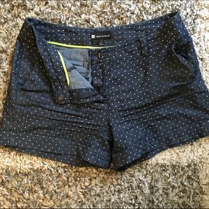 Polka dot chambray shorts