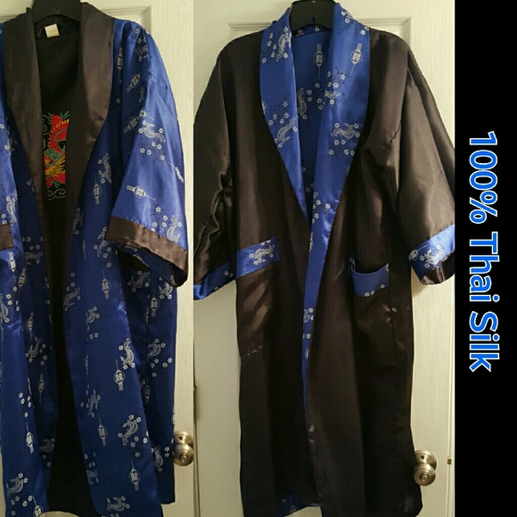 NWOT reversible unisex silk kimono robe