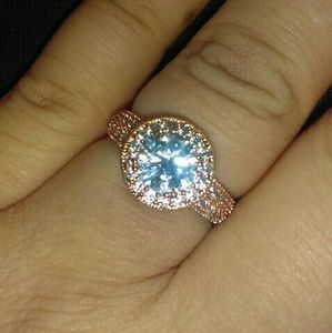 Rose Gold Halo Ring