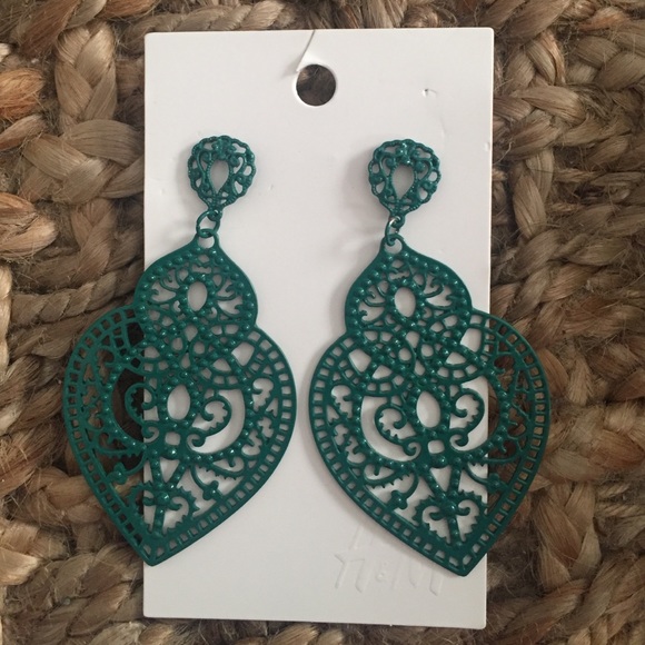 H&M Accessories - NWT H&M Turquoise Chandelier Earrings