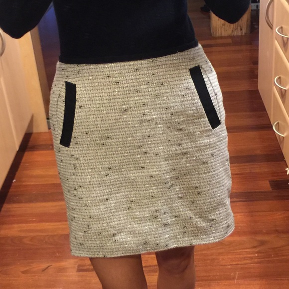 Banana republic metallic tweed mini skirt