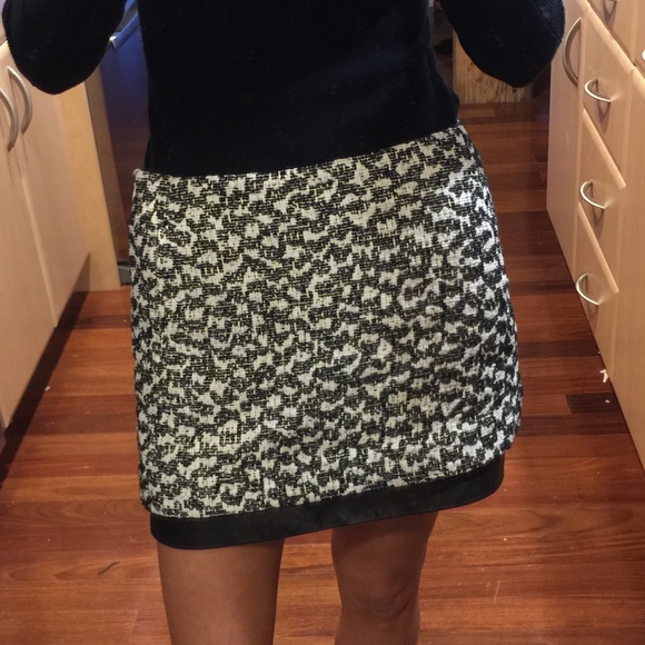 Diane Von furstenberg metallic tweed mini