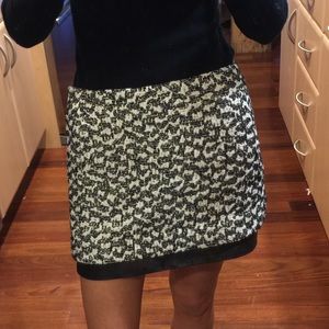 Diane Von furstenberg metallic tweed mini
