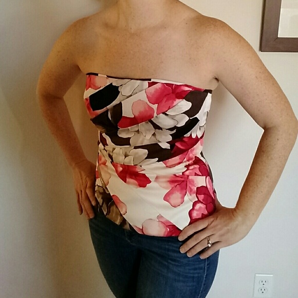 White House Black Market Strapless Top