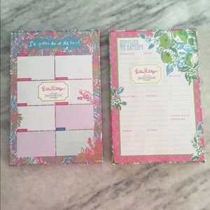 2 Lilly list pads