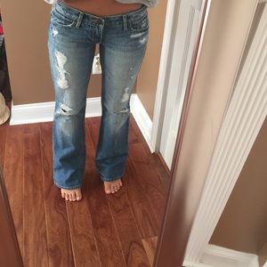 Distressed jeans