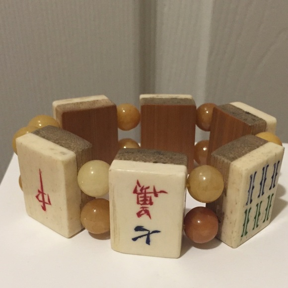 Wooden Chinese character bracelet