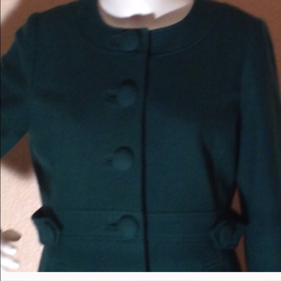 Banana Republic Petite M Coat in Emerald Green